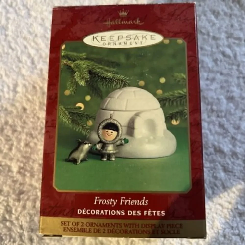 Hallmark Keepsake Christmas Ornament Frosty Friends 2000 Igloo & Eskimo Ed Seale